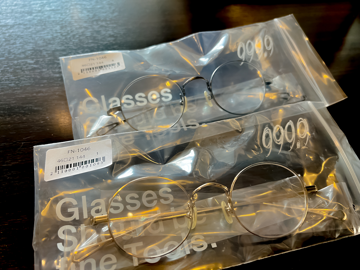 可愛いフォーナインズのFN-1046入荷です♪シンプルメタル眼鏡。