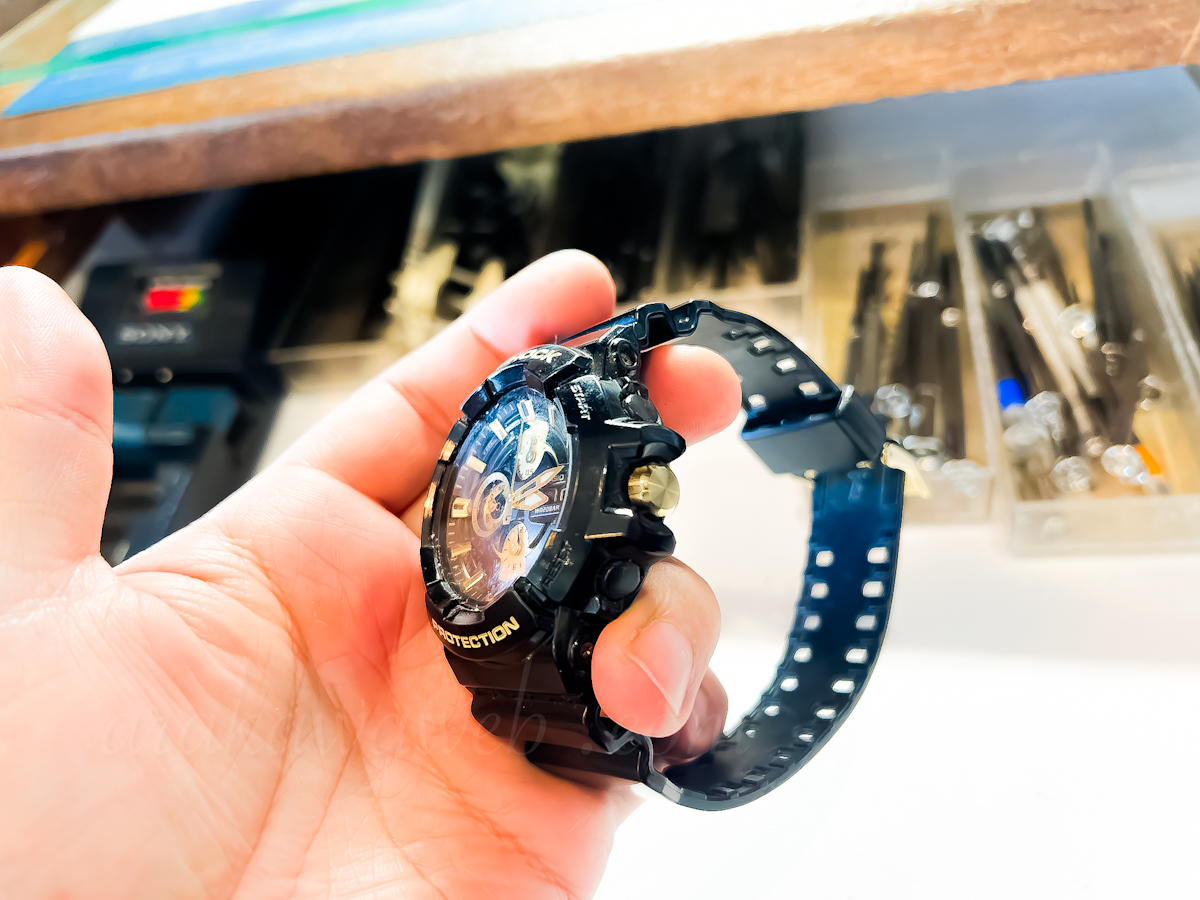 G-SHOCK電池交換。CASIO GC-100BR(5277)修理しました。 – ARAKAWA