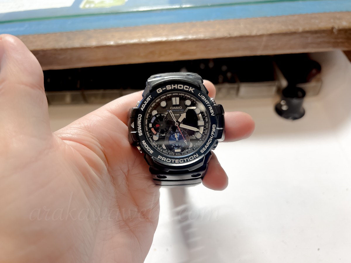 お金を掛けずに腕時計の電池交換→ARAKAWAにお任せください。CASIOｰG-SHOCK。