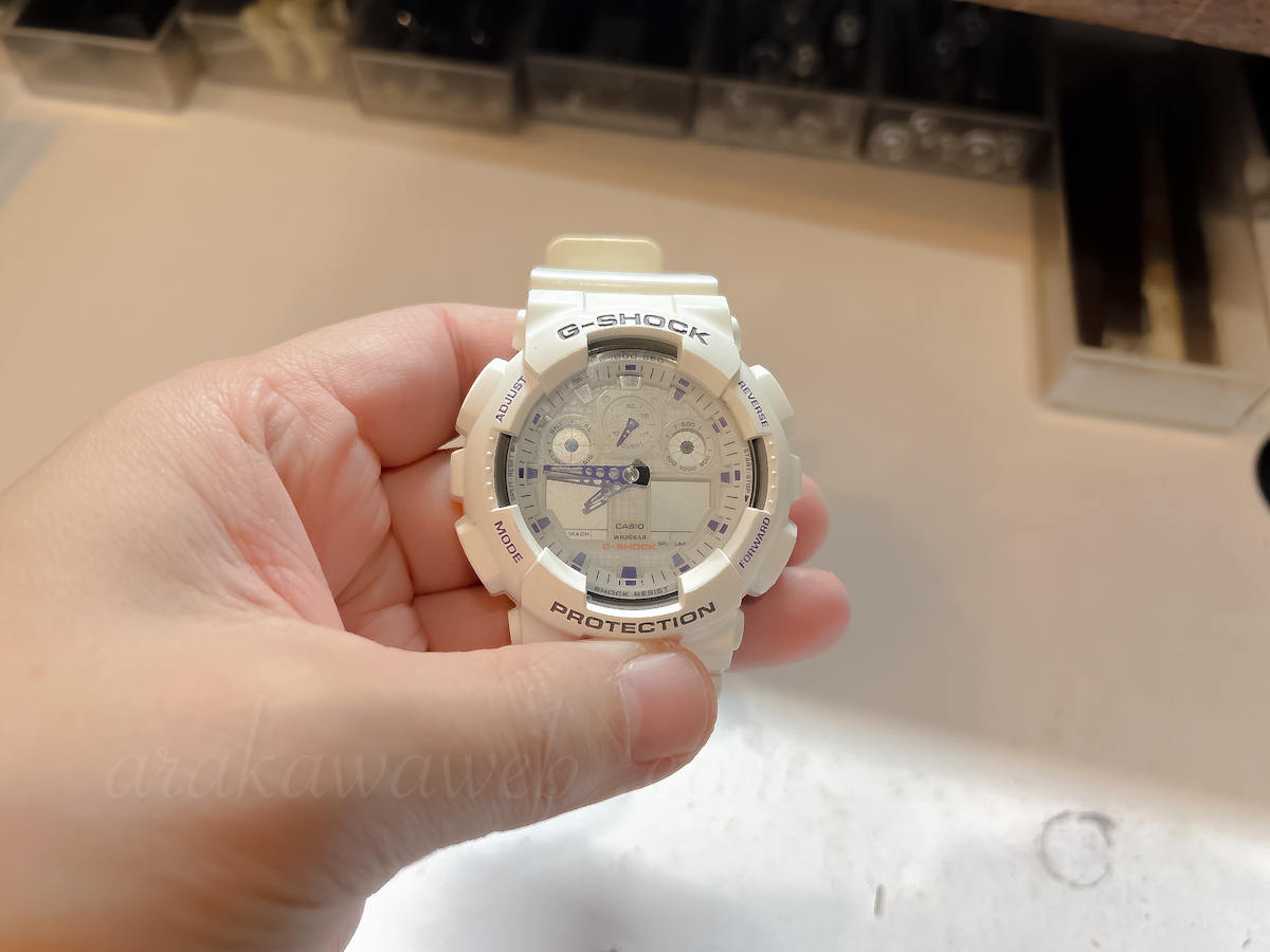 G-SHOCK GA-100A(5081)電池交換させていただきました。