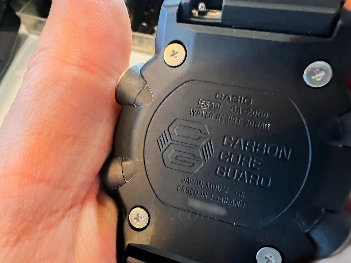 CASIO G-SHOCK GA-2000 電池新品交換済み！完動品 G-SHOCK【GA-2000系】を自分で安く電池交換する方法｜腕時計副業