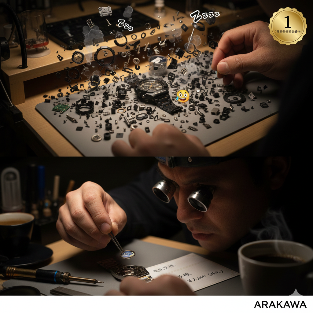 CASIO G-SHOCK GG-8100 電池交換 荒川時計店