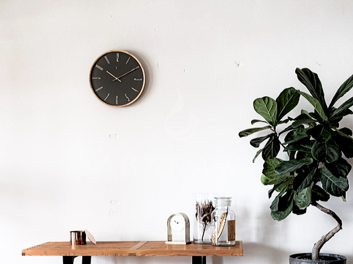 🖤NeXtime「J009」レビュー。ブラック×天然木の上質アートクロックで空間を格上げ。Art Clock J009 🕰️